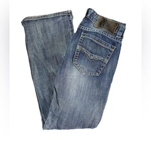 Rock and Roll Denim Jeans Men 31x34 Blue Double Barrel Straight Leg Relaxed Fit